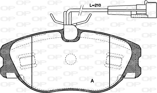 OPEN PARTS Piduriklotsi komplekt,ketaspidur BPA0305.72